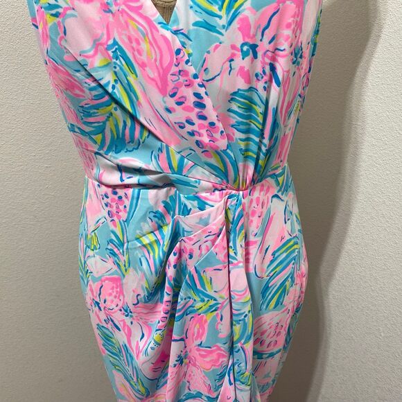 Lilly Pulitzer Taylee Blue Ibiza Gimme The Juice Flounce High Low Maxi Dress 4 - Picture 9 of 11